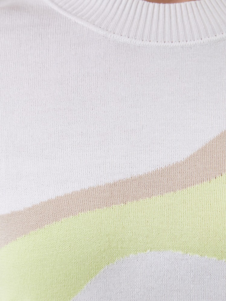 Кофточка женская М0277 бежевый/лайм